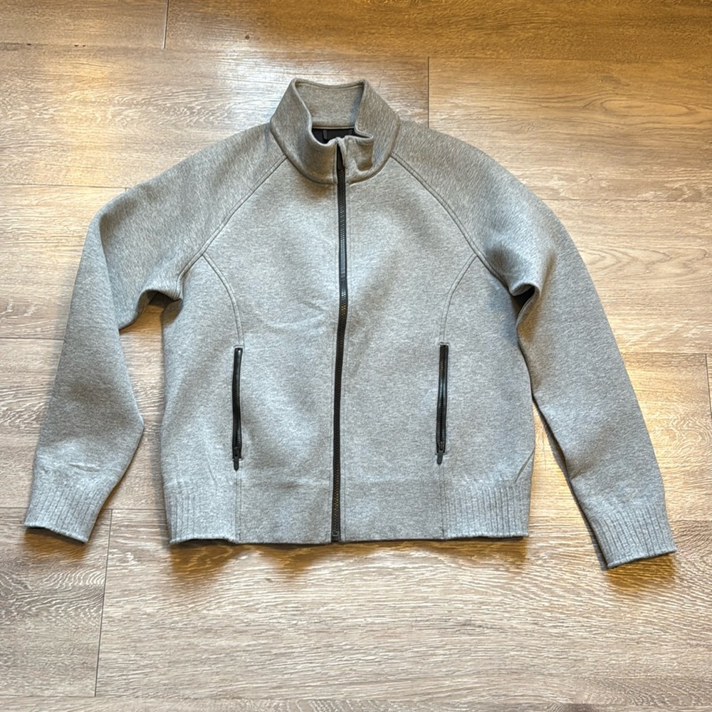 LULULEMON • The NTS Spacer Jacket • Size 12 • Heathered Medium Grey / Black